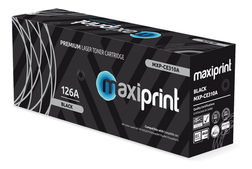 Imagen 1 de 3 de Toner Maxiprint 126a Compatible Hp Ce310a Ce312a Ce313a
