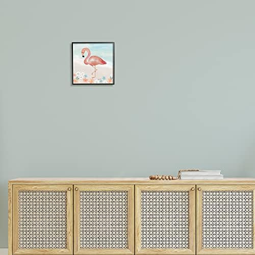 Stupell Industries Flamingo Standing Shoreline Varios Sand D