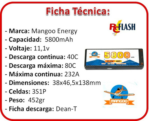 Imagen 3 de 8 de Batería Lipo Litio 11.1v 5800mah 40c Drones Aviones Auto Rc