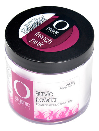 Polvo Acrílico Uñas French Pink 140g By Organic Nails