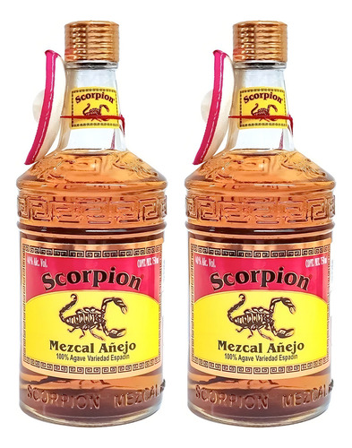 Dos Botellas Mezcal Añejo Scorpion 750 Ml