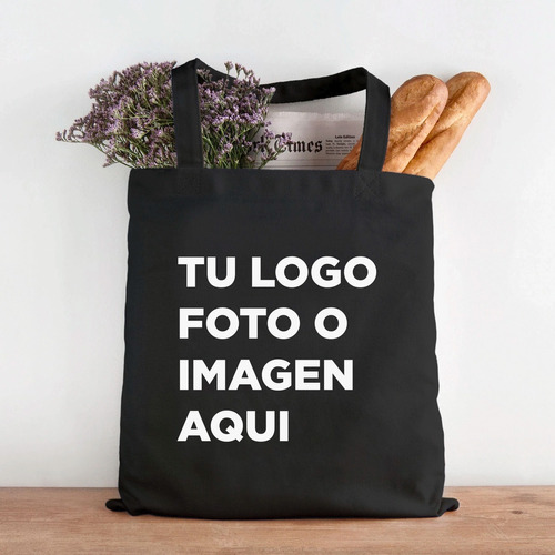 Bolsa De Tela Tote C/ Tu Logo Foto Personalizable Full Print