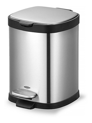 Lixeira Com Pedal E Balde Frame Inox 6l Brinox
