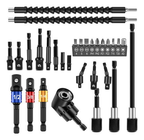 Kit De Extensión De Brocas Flexibles De 30 Piezas, Taladro E