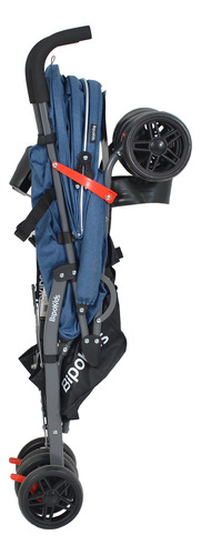 Coche Paragüita Reforzado Bebe Paseo Carrito Bipokids Azul Gris