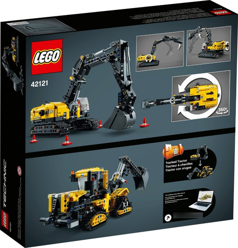 Imagem 2 de 9 de Lego Technic 2 Em 1 Escavadeira E Retroescavadeira - 42121