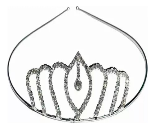 Tiara Diadema De Metal Con Strass Corona Princesa 