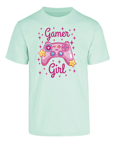Playera Gamer Girl - Video Juegos - Control Rosa