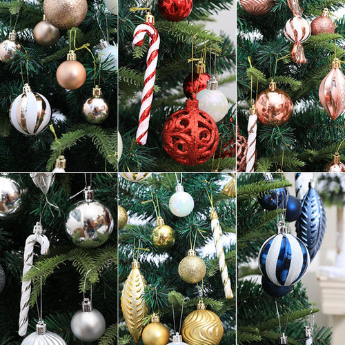 Juego De 40 Adornos De Bolas De Navidad, Adornos Rojo