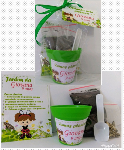 Kit Mini Plantio Ecológico Jardinagem 17 Lembrancinhas