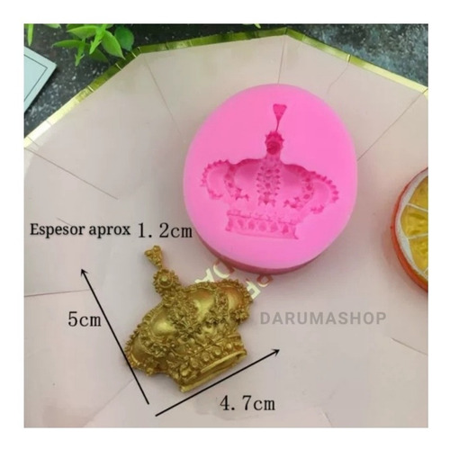 Imagen 2 de 5 de Molde Silicona Corona Fondant Porcelana Reposteria Belgrano