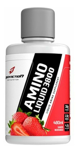 Amino Liquid 3800 - 480ml Morango - Body Action