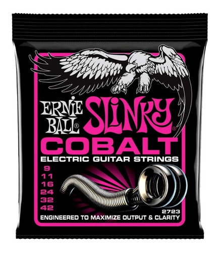 Encordado Cuerdas 09 Ernie Ball Slinky Cobalt 2723 Electrica