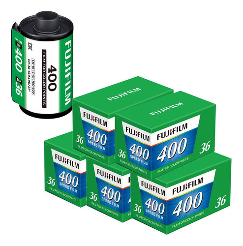 Kit 5 Filmes 35mm Colorido Fujifilm 36 Exposições Iso 400