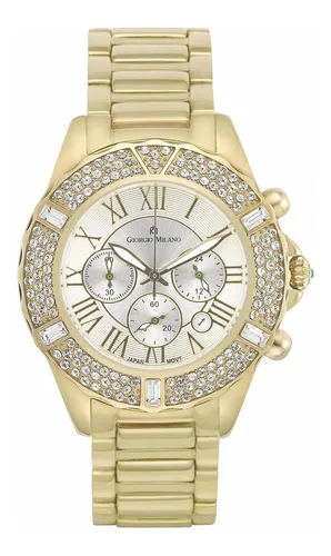 Giorgio Milano Reloj Redondo De Lujo Para Mujer Esfera Con