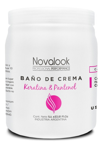 Baño De Crema Keratina (cabello Secos) Novalook 1 Kilos