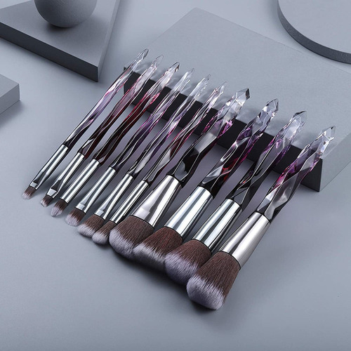 Juego De Brochas De Maquillaje De Cristal Regalo De Belleza