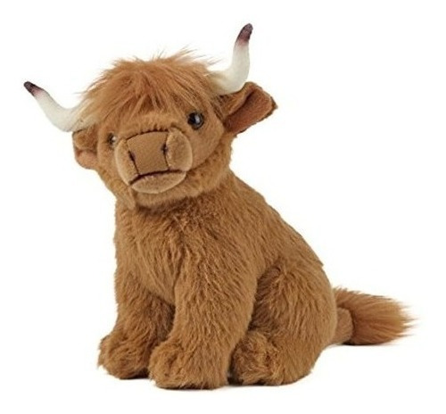 Peluche De Naturaleza Viva - Pequeña Vaca De Montaña 20cm