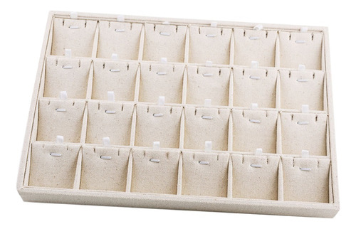 Imagen 2 de 7 de Caja Para Porta Anillos Bandeja De 24 Rejillas Para Collares