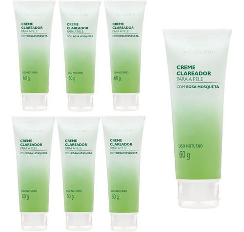 Kit 7 Creme Clareador Para Pele Com Rosa Mosqueta 60g