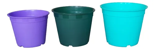 Pack 50 Unidades Macetero Redondo Liso 15 Cm