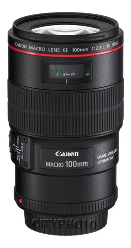 Lente Canon Macro Ef 100mm F/2.8 Is Usm Negro Sellado Caja