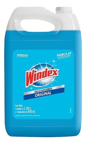 Limpiador Líquido Windex 3.78 Litros Limpia Vidrios Original