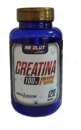 A Creatina 100% Pure- 120 Cápsulas Absolut Nutrition Sabor Sem sabor