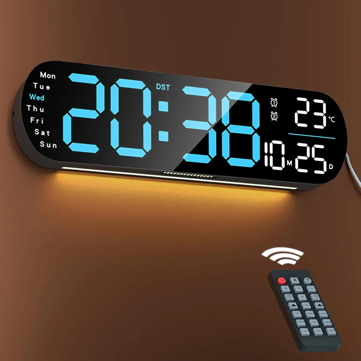 Reloj De Pared Digital, Pantalla Grande De 14 Pulgadas, Cont