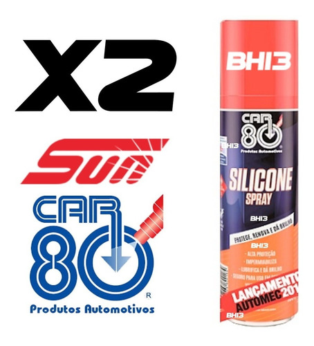 Car80 Silicone Spray 300ml Kit Com 2 Latas