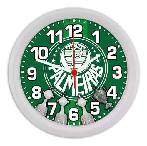 Relógio De Parede Genial 24cm X 24cm Palmeiras Libertadores