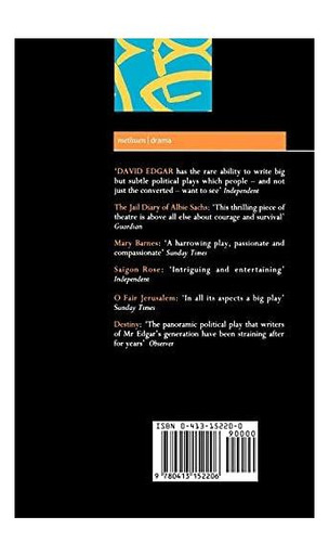 Libro: Edgar Plays: 1: Jail Diary Of Albie Sachs; Mary Rose;
