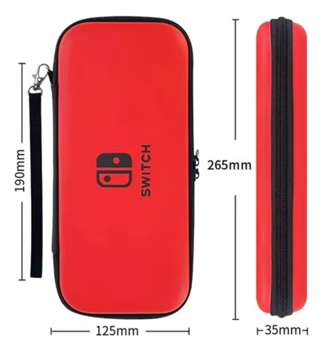 Funda Nintendo Switch Oled + Protector Pantalla + 4 Grips