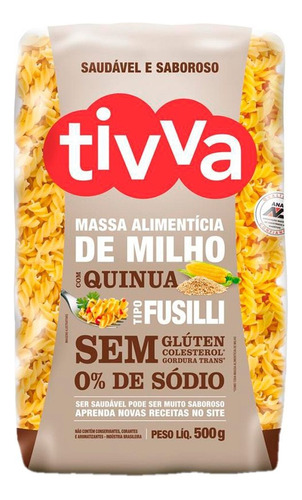 Macarrão Fusili com Quinua sem Glúten Tivva 500g