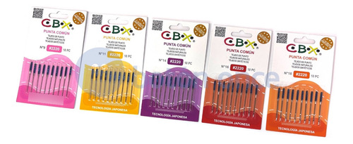 Agujas Cbx Común 2220 Maquina Familiar Nro 14 X Paquete Color Número 14