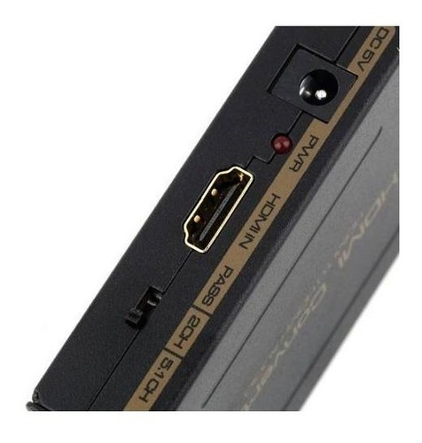 Adaptador Extrator De Audio Hdmi Spdif Optico 5.1ch + 2 Rca