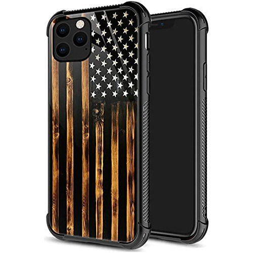 Funda Para iPhone 13 Pro Max Classic Wood Grain Old Flag 13