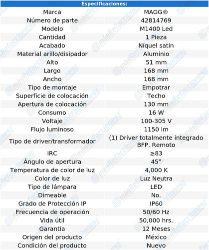 Lámpara Techo M 1400 Led 45° L5024-bi9 Magg