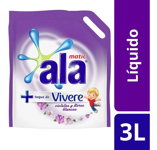 Jabon Liquido Ala Vivere - Violetas Y Flores Blancas 3 Lts