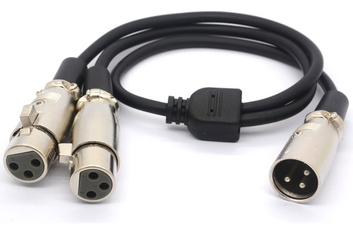 Cable Xlr Y Xlr Hembra A Xlr Macho De Doble Adaptador Diviso