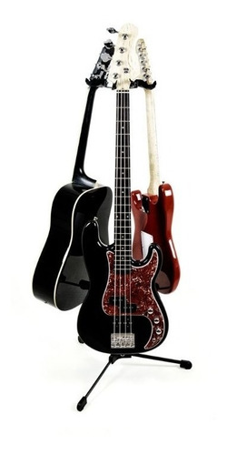 Suporte Pedestal Ask G-30 Estante 3 Instrumentos De Corda Cor Preto