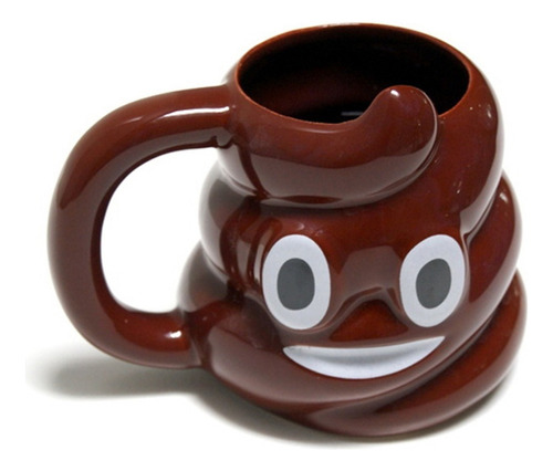 Acabajo Deco Taza Merde Popo  Emoji  Caquita Color Marrón