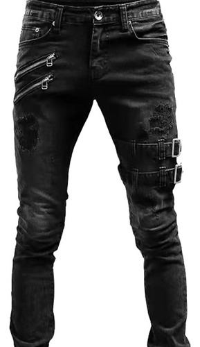 Jeans Masculinos E Calças Motorcycle Personality 2024