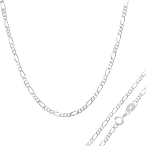 comprar Cadena De Plata Ley 925 Para Hombre  Collar Figaro 60cm X2mm