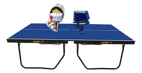 Mesa De Ping Pong 1090 Klopf + Kit Completo 5094 Cor Azul