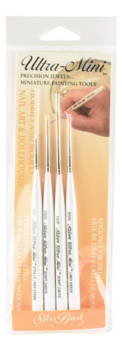 Silver Brush Limited Ultra Mini Juego De Pinceles Para Detal