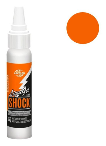 Corante Liquigel Laranja Shock Arcólor 30g - Alimentício