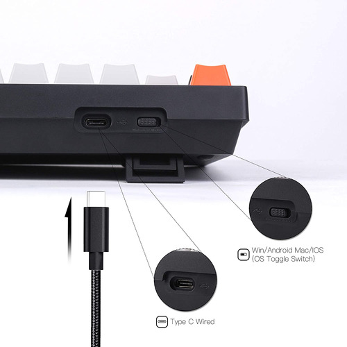 Teclado Keychron C2 Para Videojuegos, 104 Teclas/led/usb C