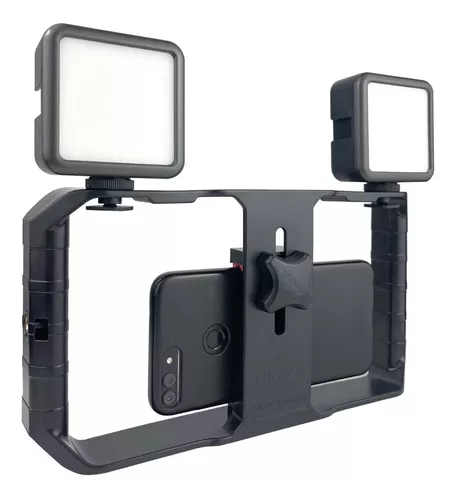 Kit Estabilizador De Celular U-rig Ulanzi + 2 Foco Led Rgb