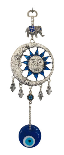  Amuleto Colgante Pared Protección Casa Sol Y Luna Ojo Turco